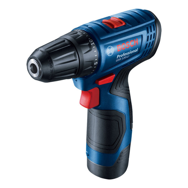 Taladro Atornillador Bosch Gsr 120-li, 12v Batería Cargador Azul 0-400 1.500