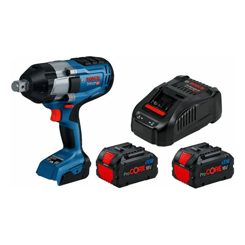 Kit Llave Impacto Gds18v-1050+cargador+baterias Bosch Azul 50 Hz