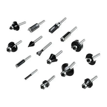 Set Fresas Mezclado 1/4 Vástago 15pz 2607017473 Bosch