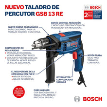 Rotomartillo Bosch Gsb 13 Re 750w 127v Modelo 06012b80g0