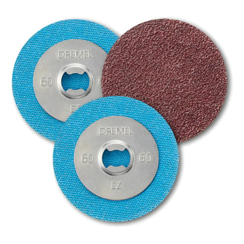 3 Disco Abrasivo Oxido Aluminio Grano 60 Dremel 1 1/2  Ez411 Gris/azul