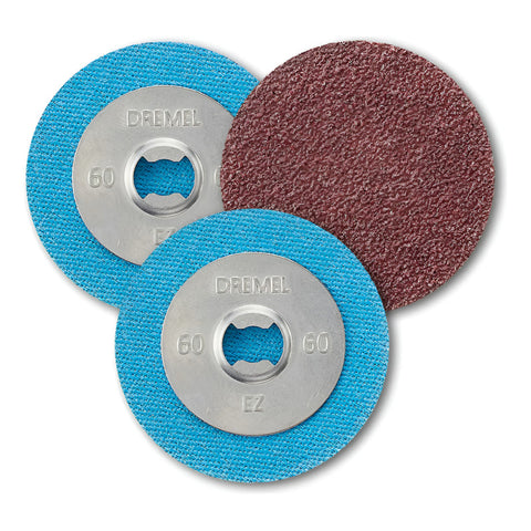 3 Disco Abrasivo Oxido Aluminio Grano 60 Dremel 1 1/2  Ez411 Gris/azul