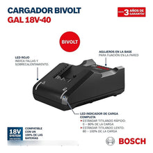 Cargador De Baterías Rápido Bosch Gal 18v-40 127v 1600a028tz