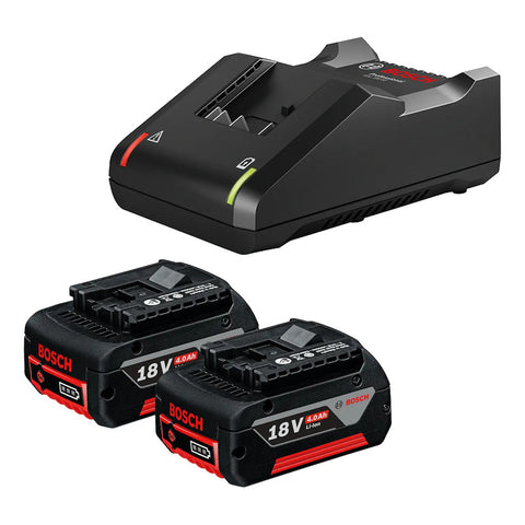 Starter Kit Bosch 2 Baterias 18v 4ah + Cargador 18v-40