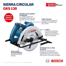 Sierra Circular Bosch Gks 130 127v Con 1 Disco De Corte 24d