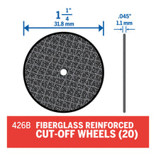Disco Corte Reforzad 20 Pzas 1 1/4  31.8mm Dremel 2615426baa Negro