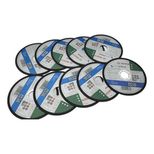 Paquete 10 Disco Corte Metal Recto 4 1/2 Bosch 2608619383 Plateado