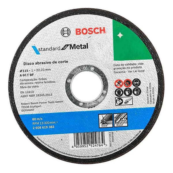 Disco De Corte Metal Recto 4 1/2  Bosch 2608619383 Gris Oscuro