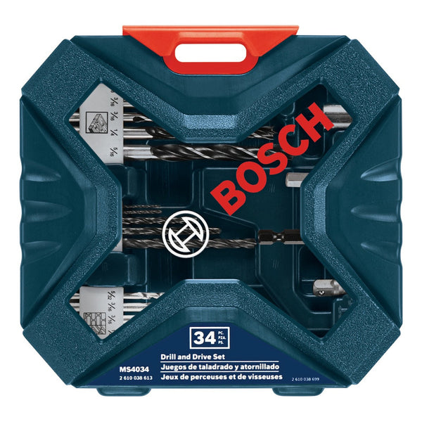 Set Brocas Puntas X-line Bosch 34pz Metal Madera Albañilería