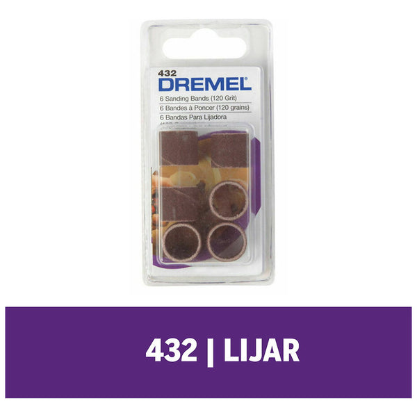 Tubo De Lija Dremel 432 6 Pzas 12.7mm Grano Medio 2615000432 120
