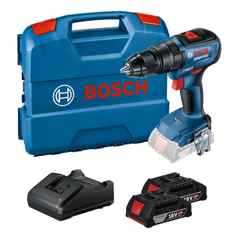 Rotomartillo 1/2  Bosch Gsb 18v-50 18v 2 Baterías Y Maletín Azul
