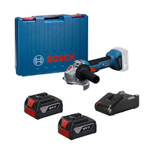 Kit Amoladora+cargador+2 Bat+maletin Accu Gws 18v-8 Bosch