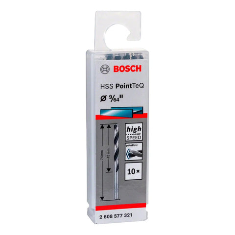 10 Pzas Brocas P/metal Hss Pointteq 9/64 Bosch 2608577321