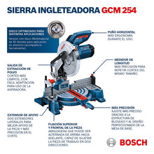 Sierra De Inglete Alámbrica 10  1750w Bosch Gcm 254