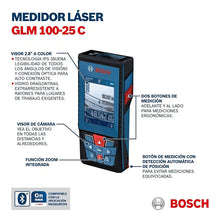 Medidor Láser Verde Bosch Glm 100-25 C 100m C/bluetooth