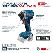 Atornillador A Impulso Inalámbrico Bosch Gdr 18v-215 Azul 50