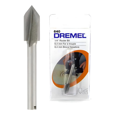 Fresa Ranuras P/router En  V  1/4 - 6.4 Mm Dremel 2615000640