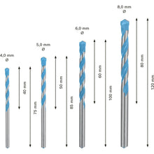 Set 4 Brocas Expert Cyl-9 Multiconstruction Bosch 2608900649