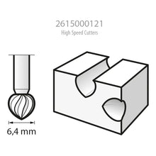 Fresa Alta Velocidad P Llama 1/4  6.4 Mm Dremel 2615000121